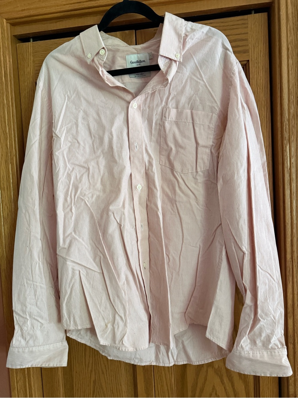 Goodfellow & Co Men's Pink Micro-Stripe Button-Down Shirt